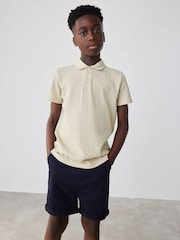 Baker by Ted Baker Textured 100% Cotton Polo Shirt - Image 1 of 11