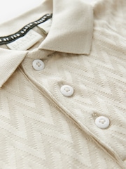 Baker by Ted Baker Textured 100% Cotton Polo Shirt - Image 10 of 11