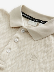 Baker by Ted Baker Textured 100% Cotton Polo Shirt - Image 11 of 11