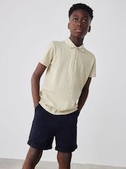 Baker by Ted Baker Textured 100% Cotton Polo Shirt - Image 3 of 11