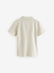 Baker by Ted Baker Textured 100% Cotton Polo Shirt - Image 9 of 11
