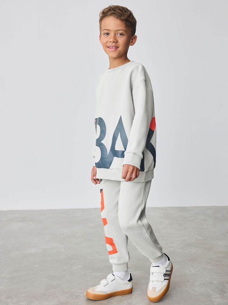 Baker by Ted Baker Oversized Letter Graphic Print Sweatshirt and Joggers Set - Image 2 of 12