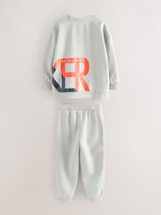 Baker by Ted Baker Oversized Letter Graphic Print Sweatshirt and Joggers Set - Image 8 of 12