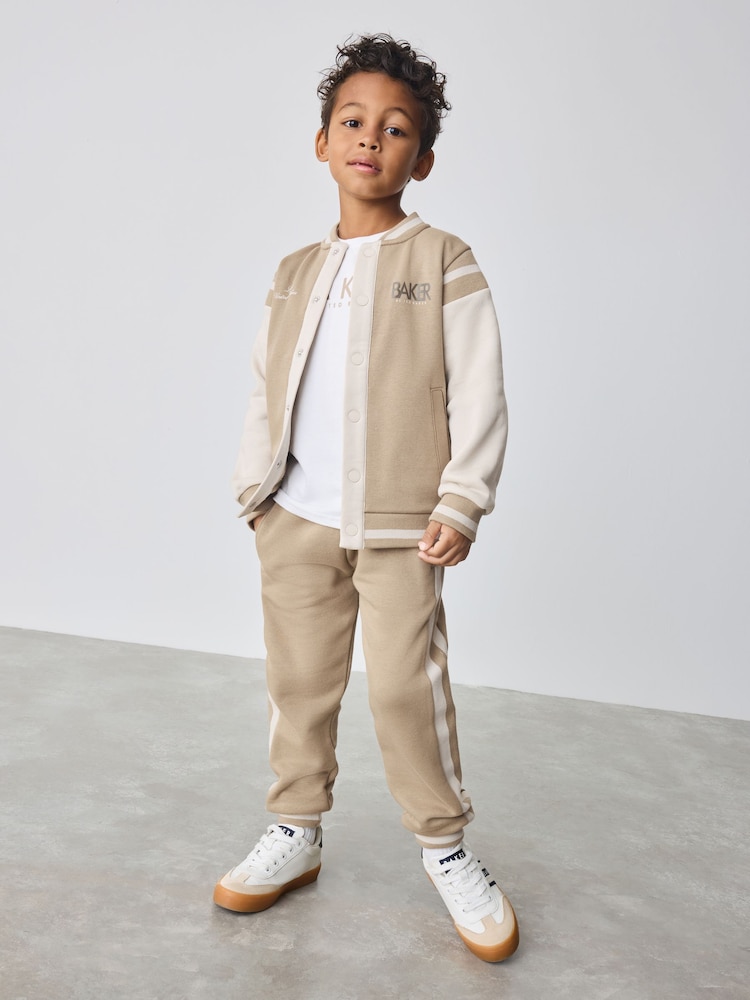 Baker by Ted Baker Stone Varsity Jacket T-Shirt and Joggers Set - Image 2 of 19