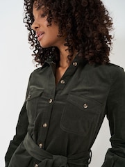 Crew Clothing Green Elsie Cord Shirt Dress - Image 4 of 5