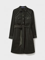 Crew Clothing Green Elsie Cord Shirt Dress - Image 5 of 5