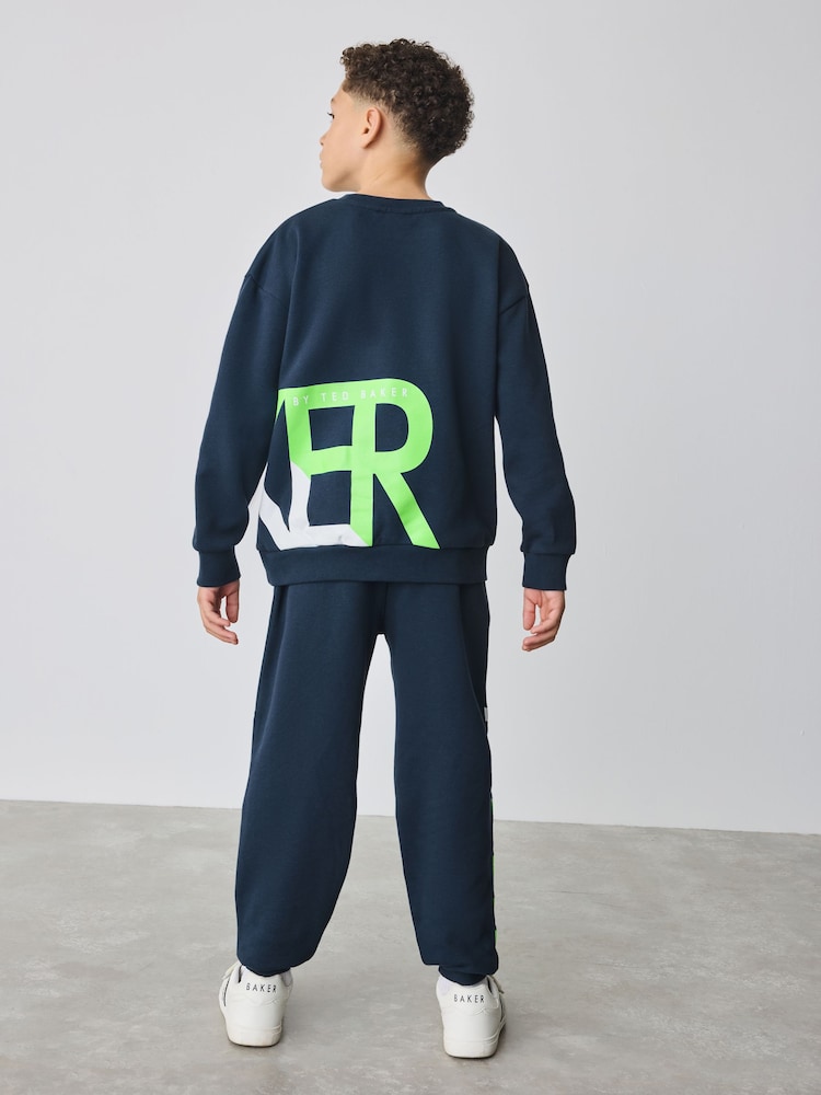 Baker by Ted Baker Oversized Letter Graphic Print Sweatshirt and Joggers Set - Image 2 of 10