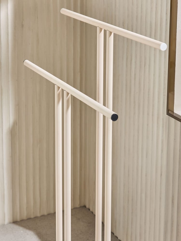 Natural Double Freestanding Towel Rail - Image 4 of 6