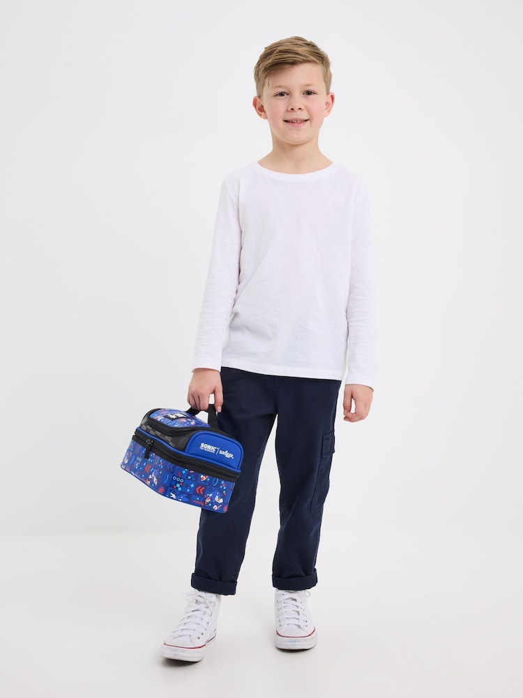 Smiggle Blue Sonic The Hedgehog Double Decker Lunchbox - Image 2 of 5