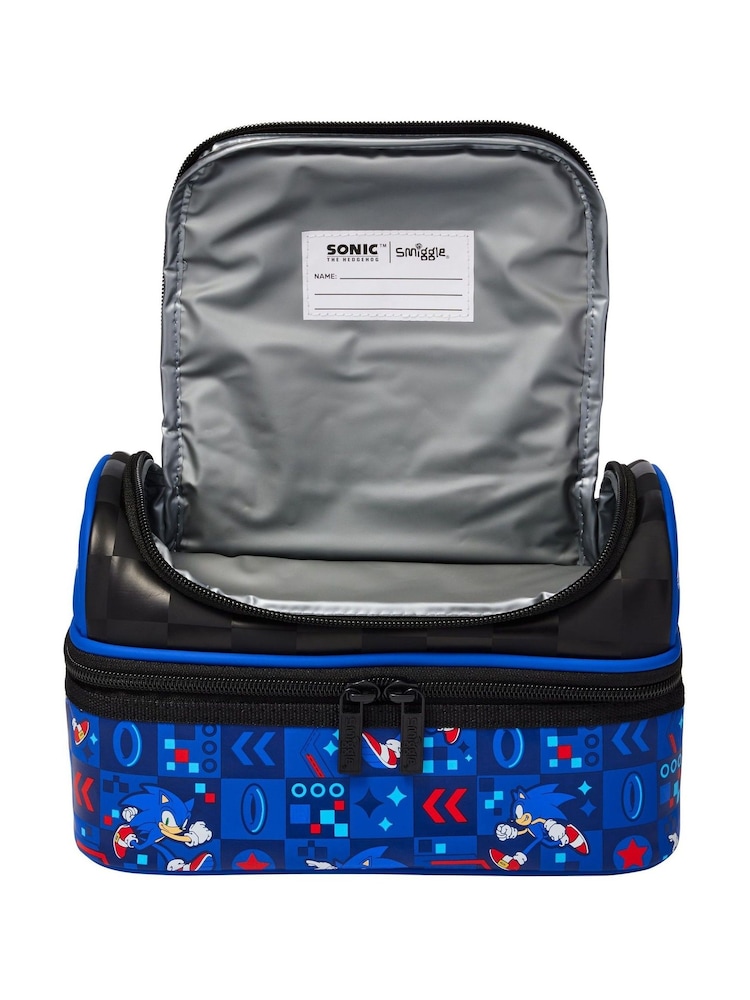 Smiggle Blue Sonic The Hedgehog Double Decker Lunchbox - Image 5 of 5