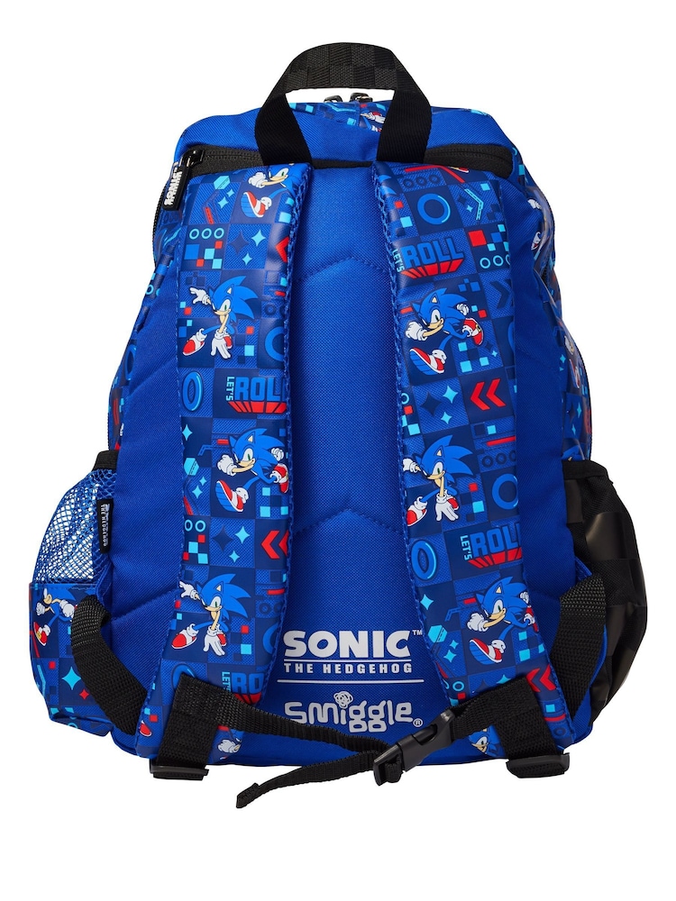 Smiggle Blue Junior Sonic The Hedgehog Hoodie Backpack - Image 2 of 6