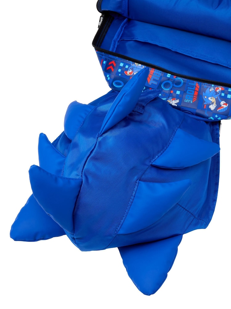 Smiggle Blue Junior Sonic The Hedgehog Hoodie Backpack - Image 6 of 6