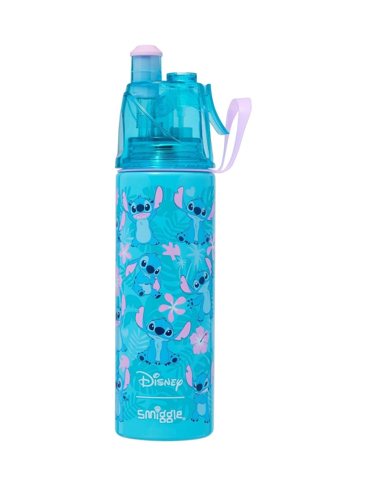 Smiggle Blue Stitch Insulated Stainless Steel Spritz Drink Bottle 500Ml - Image 1 of 1