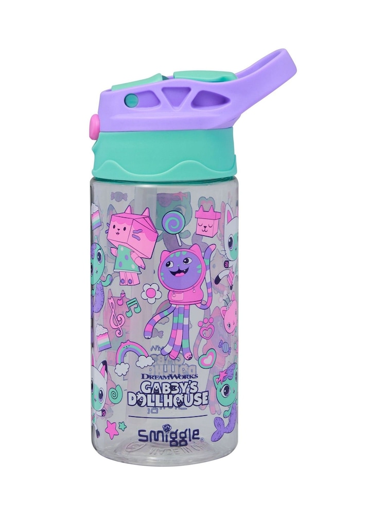 Smiggle Purple Gabby's Dollhouse Junior Plastic Drink Bottle 440ml - Image 2 of 2