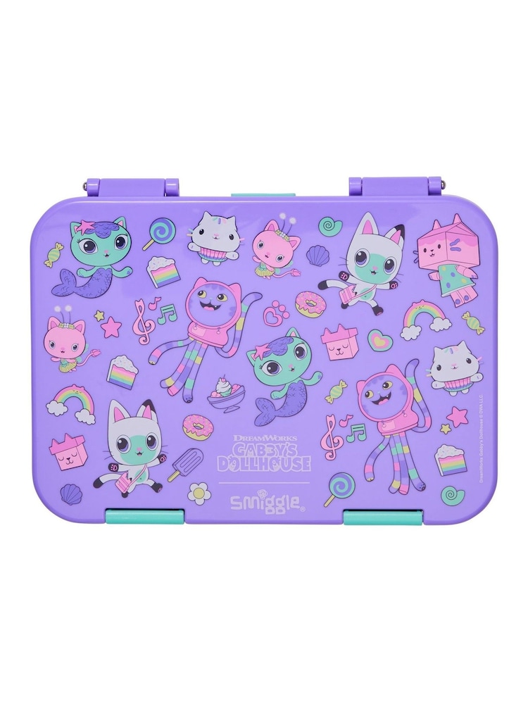 Smiggle Purple Gabbys Dollhouse Medium Bento Lunchbox - Image 1 of 3