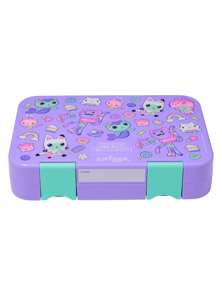 Smiggle Purple Gabbys Dollhouse Medium Bento Lunchbox - Image 3 of 3