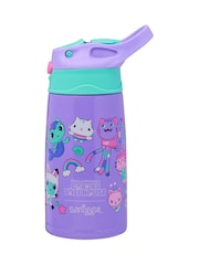 Smiggle Purple Gabby's Dollhouse Junior Stainless Steel Flip Drink Bottle 400ml - Image 2 of 2