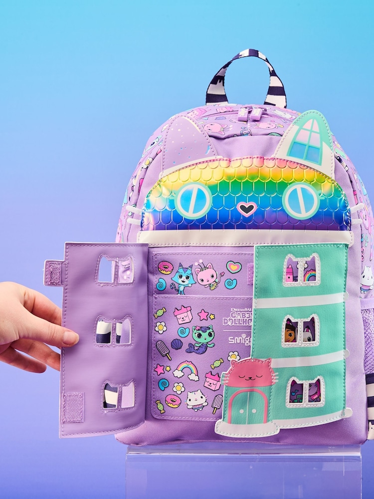 Smiggle Purple Junior Gabbys Dollhouse Character Backpack - Image 6 of 6