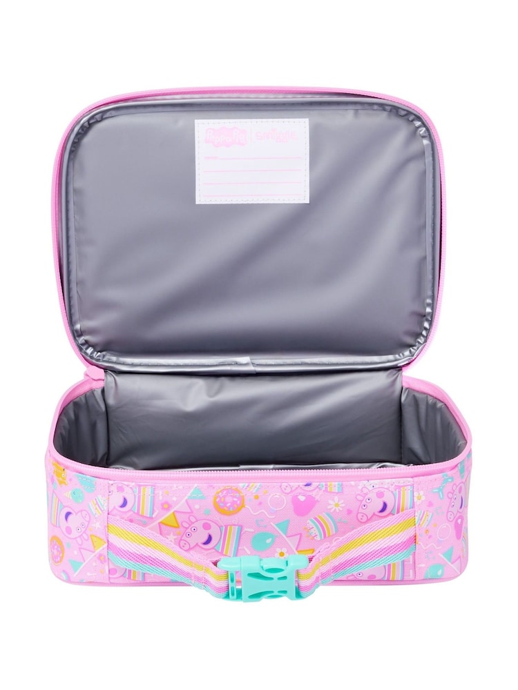 Smiggle Pink Peppa Pig Teeny Tiny Square Lunchbox - Image 2 of 4