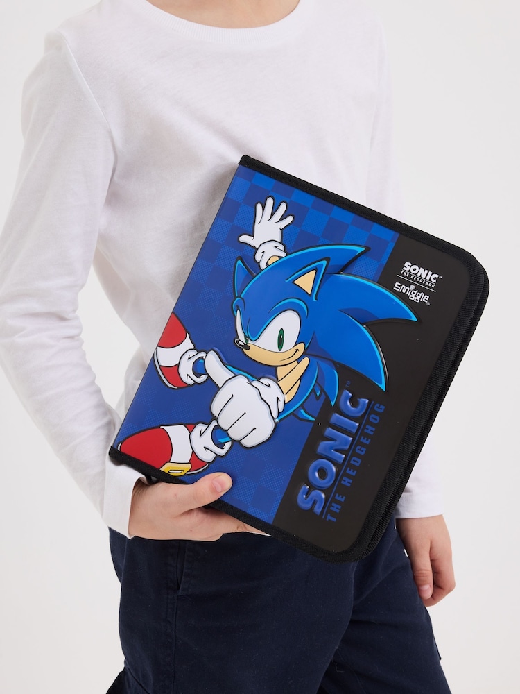 Smiggle Blue Sonic The Hedgehog Zip It Stationery Gift Pack - Image 2 of 5