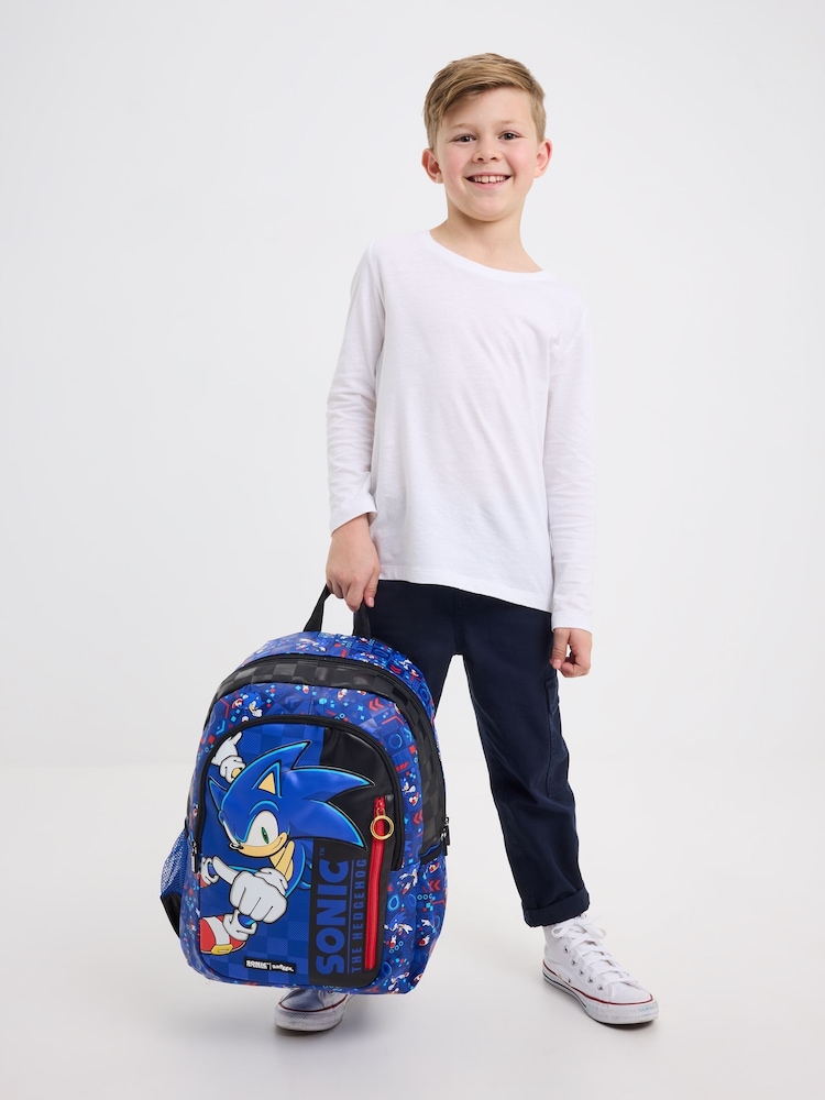 Smiggle Blue Sonic The Hedgehog Classic Backpack - Image 1 of 5