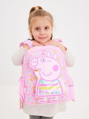 Smiggle Pink Junior Peppa Pig Character Backpack - Image 1 of 5