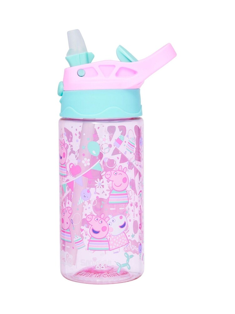 Smiggle Pink Peppa Pig Junior Plastic Drink Bottle 440ml - Image 1 of 3 Smiggle Pink Peppa Pig Junior Plastic Drink Bottle 440ml - Image 1 of 3