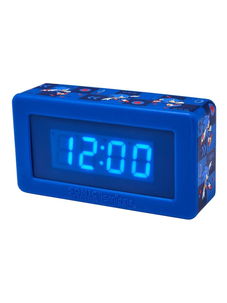 Smiggle Blue Sonic The Hedgehog Sound-Activated Digital Clock - Image 1 of 3