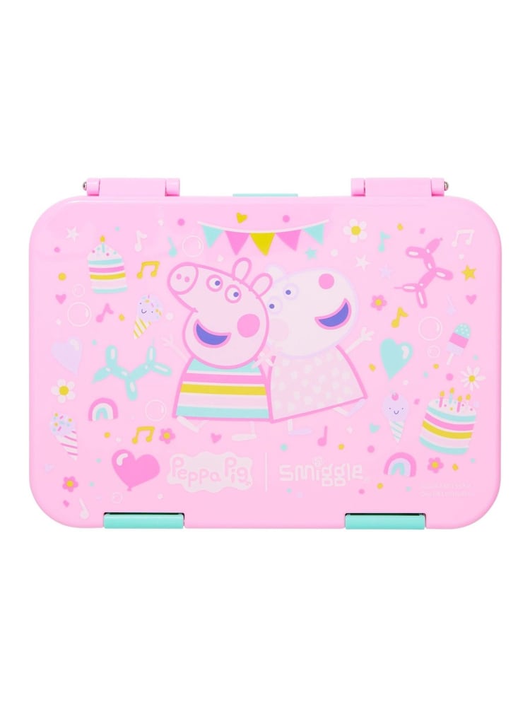 Smiggle Pink Peppa Pig Medium Happy Bento Lunchbox - Image 1 of 5