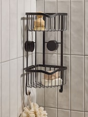 Black Suction Corner Shower Caddy - Image 1 of 4