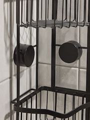 Black Suction Corner Shower Caddy - Image 3 of 4