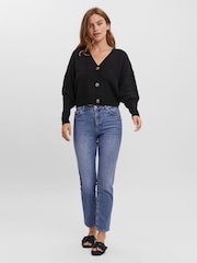 VERO MODA Black Button Down Knitted Cardigan - Image 1 of 6