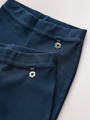 Navy Blue Pull-On Stretch Bootcut School Trousers 2 Pack (3-17yrs) - Image 5 of 6