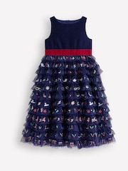 Boden Blue 12 Days of Christmas 100% Cotton Dress - Image 1 of 3