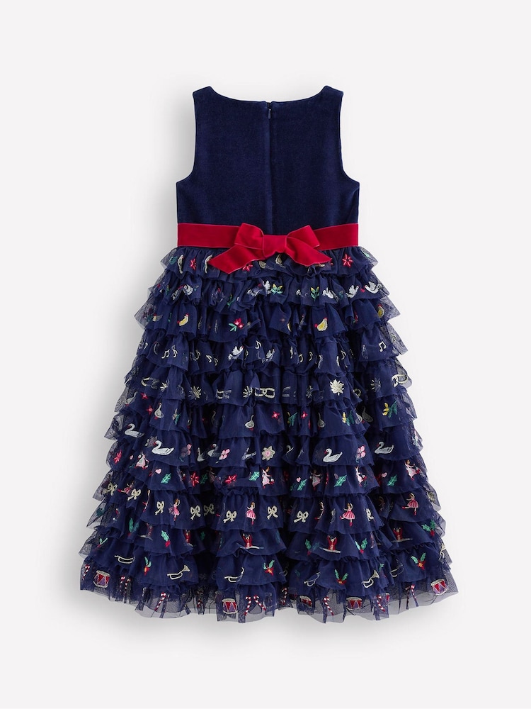 Boden Blue 12 Days of Christmas 100% Cotton Dress - Image 2 of 3