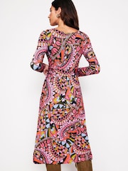 Boden Red Amelie Long Sleeves Midi Dress - Image 3 of 5