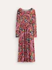 Boden Red Amelie Long Sleeves Midi Dress - Image 5 of 5