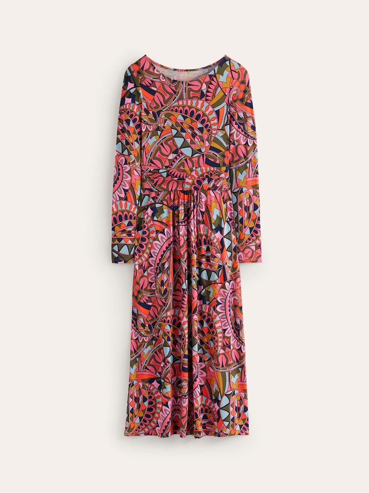 Boden Red Amelie Long Sleeves Midi Dress - Image 5 of 5