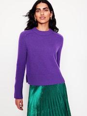 Boden Purple Wide Sleeves Cashmere Jumper - Image 1 of 6