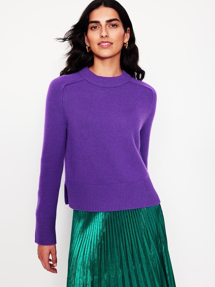 Boden Purple Wide Sleeves Cashmere Jumper - Image 1 of 6