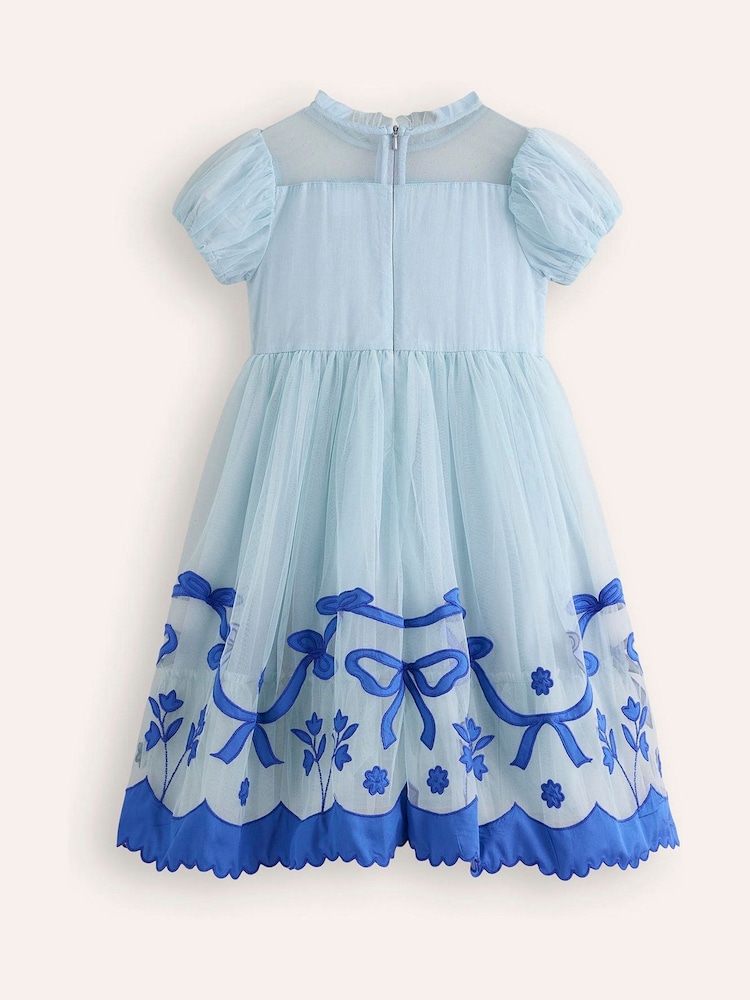 Boden Blue Appliqué Hem Tulle Dress - Image 2 of 3