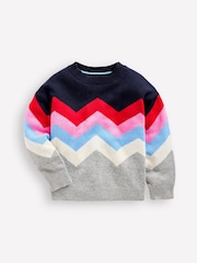 Boden Grey Zig Zag Jumper - Image 1 of 3