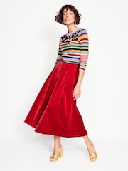 Boden Blue Embroidered Floral Print Jumper - Image 4 of 6