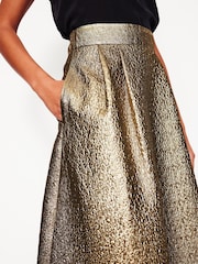 Boden Gold Angelica Jacquard Skirt - Image 4 of 5