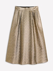 Boden Gold Angelica Jacquard Skirt - Image 5 of 5