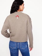 Boden Grey Embellished Jumper - Image 3 of 6