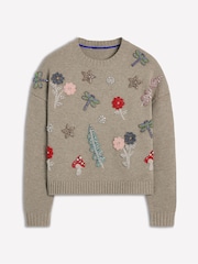 Boden Grey Embellished Jumper - Image 5 of 6