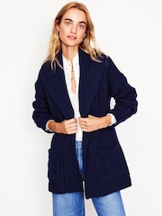 Boden Blue Cable Belted Cardigan - Image 2 of 6