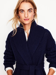 Boden Blue Cable Belted Cardigan - Image 3 of 6