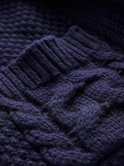 Boden Blue Cable Belted Cardigan - Image 6 of 6